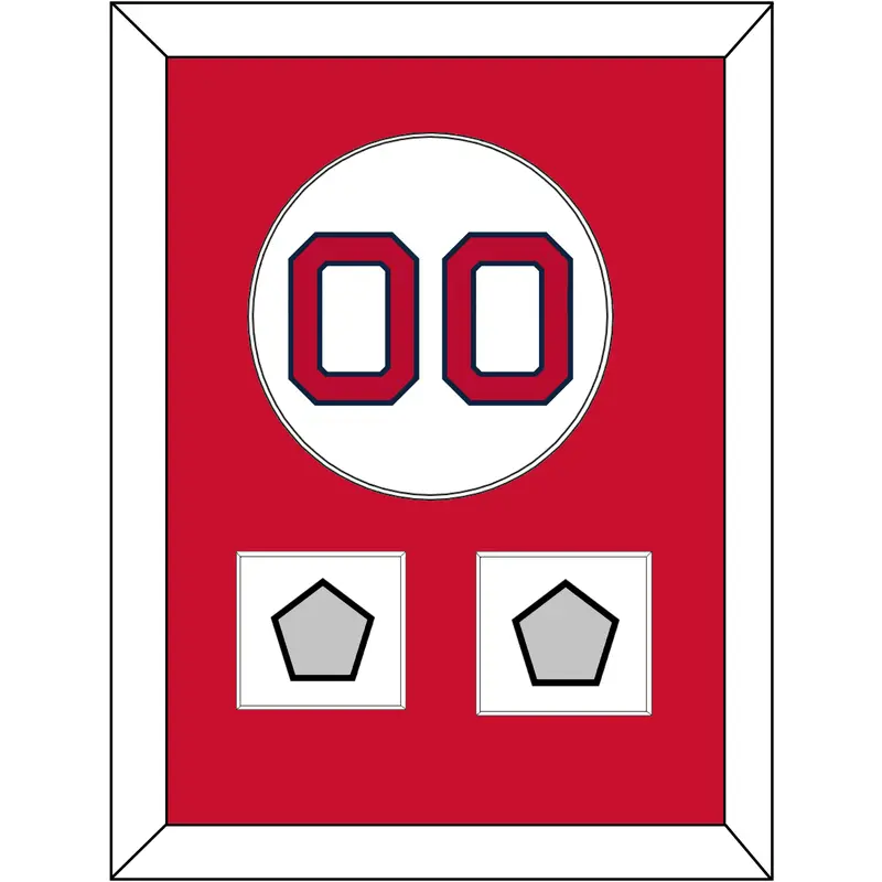 Boston Number & 2 World Series Jersey Patches - Home White - Single Mat 1