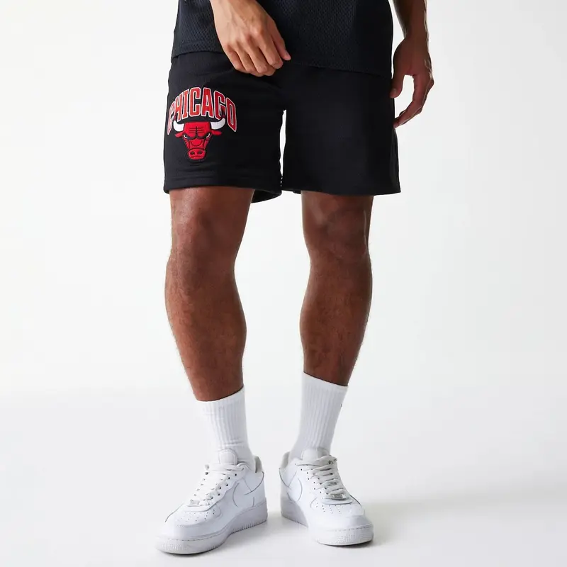 Chicago Bulls NBA Arch Graphic Black Mesh Shorts