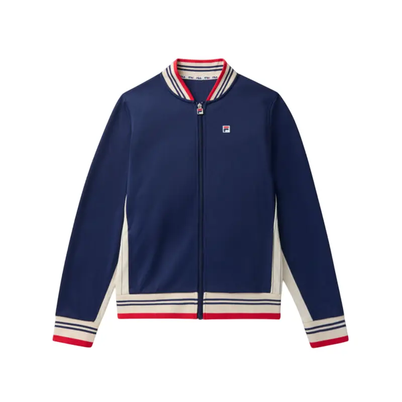 FILA WOMENS TRACK JACKET ZIP UP BLUE TW431121 488