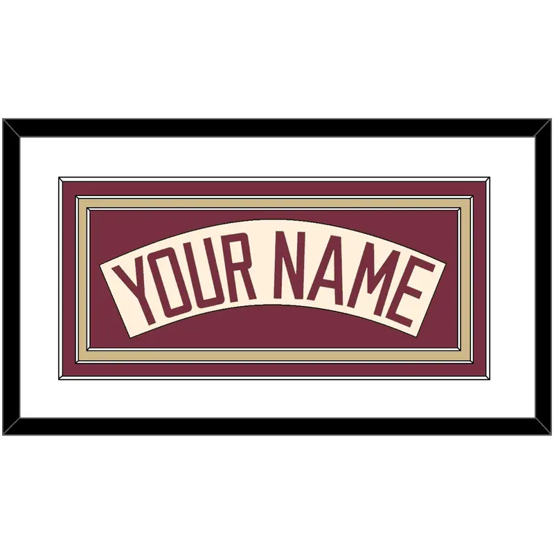 Florida State Baseball Nameplate - Alternate Gold (2016-2018) - Triple Mat 1