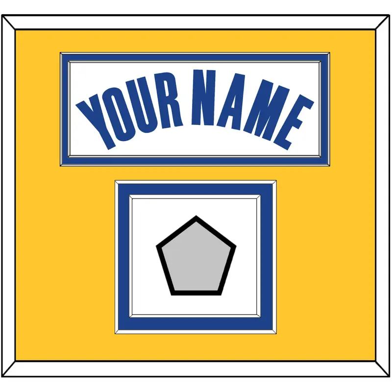 Golden State Name & Finals Patch - White Association - Double Mat 3