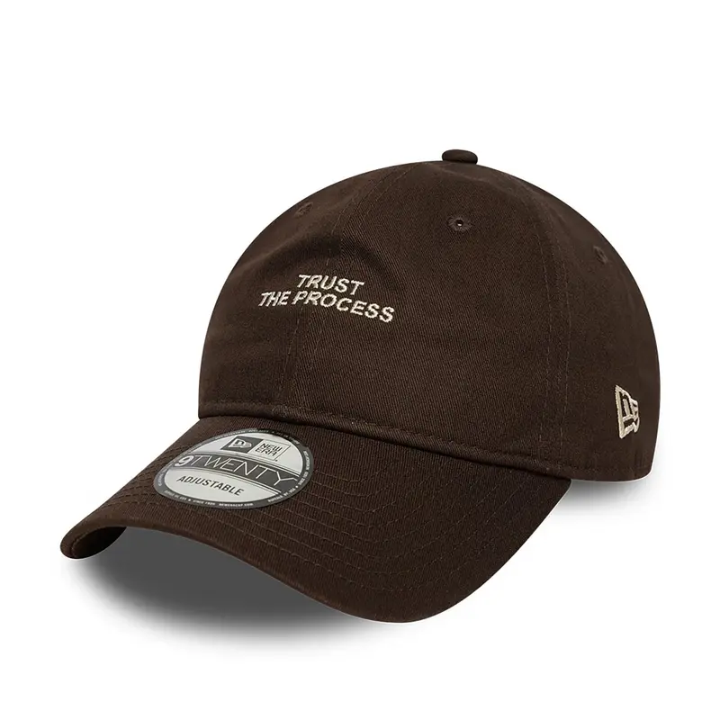 New Era Trust The Process Slogan Dark Brown 9TWENTY Adjustable Cap