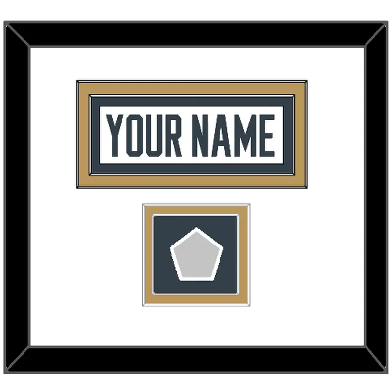 Vegas Nameplate & 2023 Stanley Cup Finals Patch - Road White - Double Mat 2