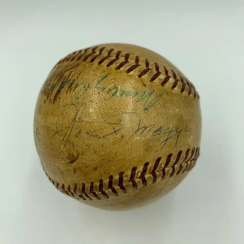 Ty Cobb Joe Dimaggio & Mickey Cochrane Signed American League Baseball JSA COA