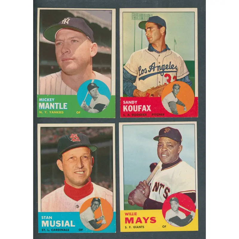 1963 Topps Baseball Near Set EX NM (575/576) (23-503)