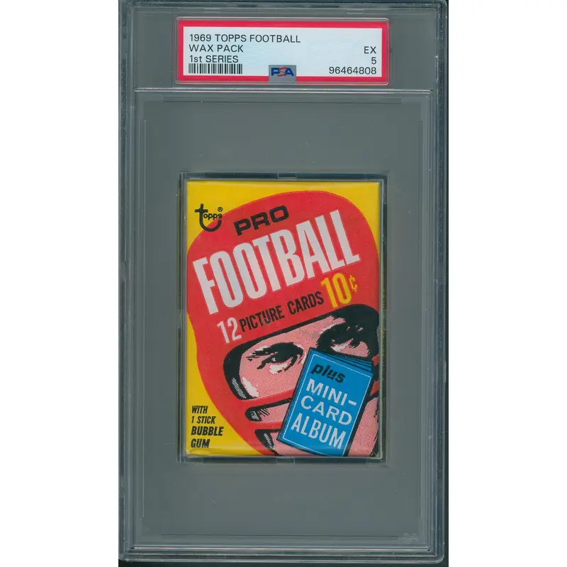 1969 Topps Football Unopened 1st Series Wax Pack PSA 5*4808