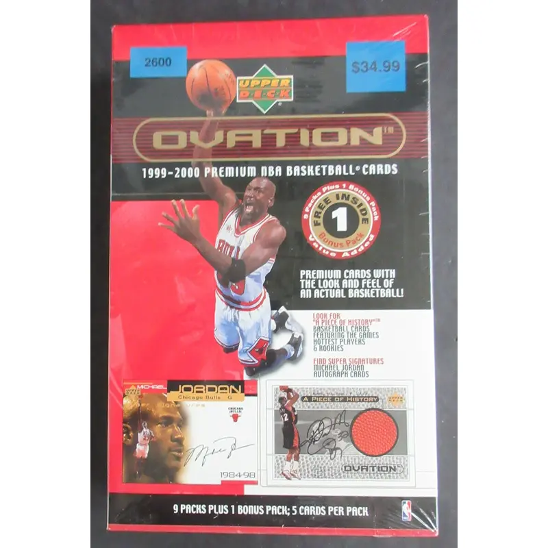 1999/00 Upper Deck Ovation Basketball Unopened Blaster Box (10/5)