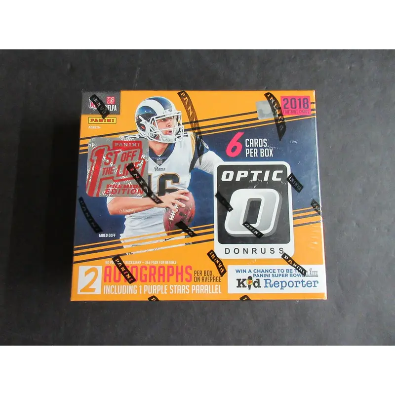 2018 Panini Donruss Optic Football 1st Off The Line FOTL Box (Hobby)