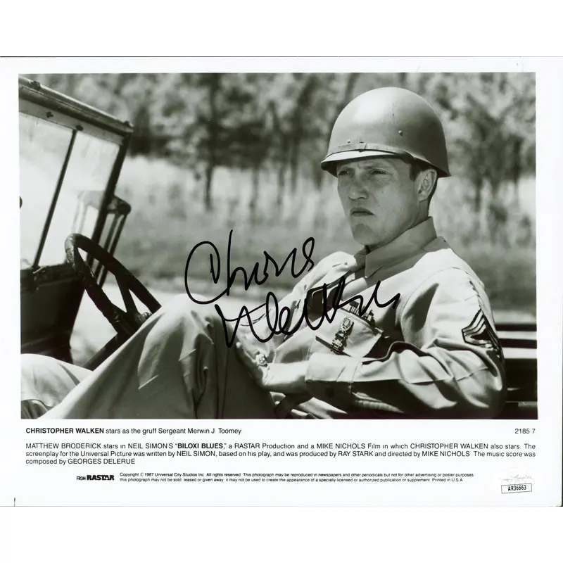 Christopher Walken Biloxi Blues Authentic Signed 8x10 Photo JSA #AR36663