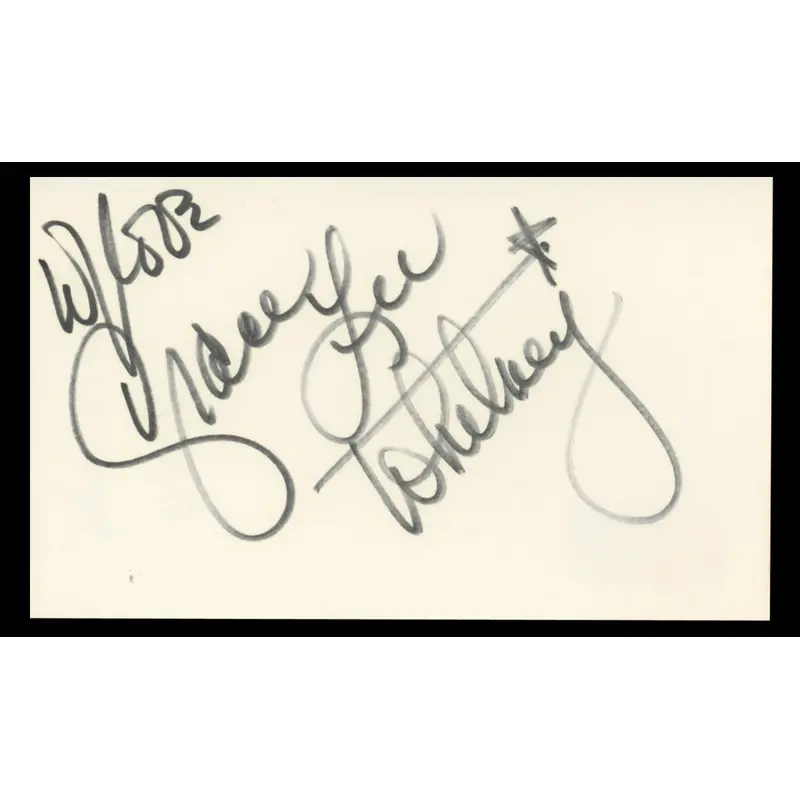 Grace Lee Whitney Star Trek Authentic Signed 3x5 Index Card BAS #BT01220