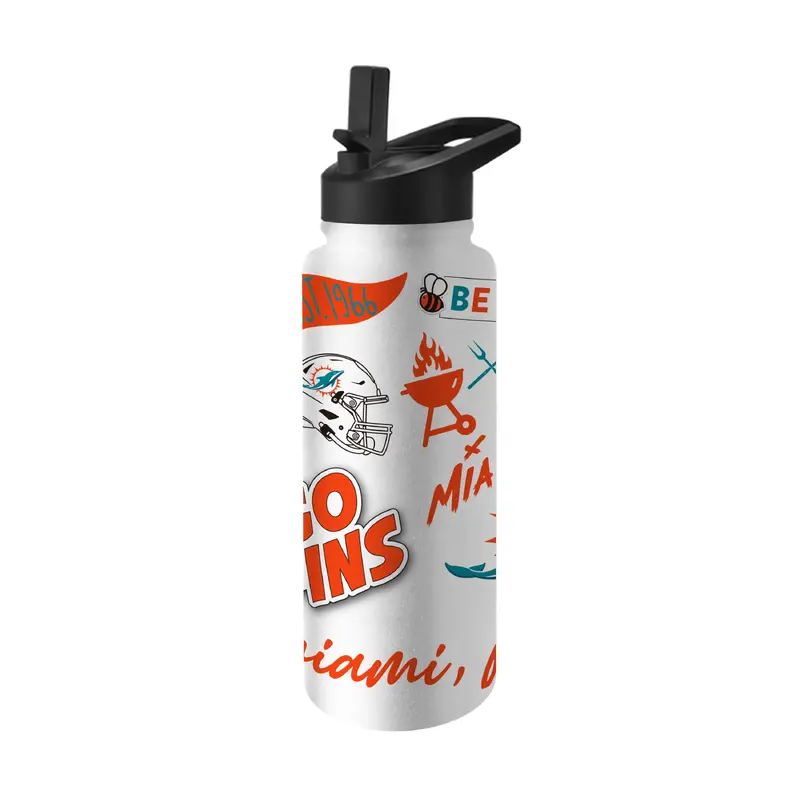 Miami Dolphins 34oz Native Quencher Bottle