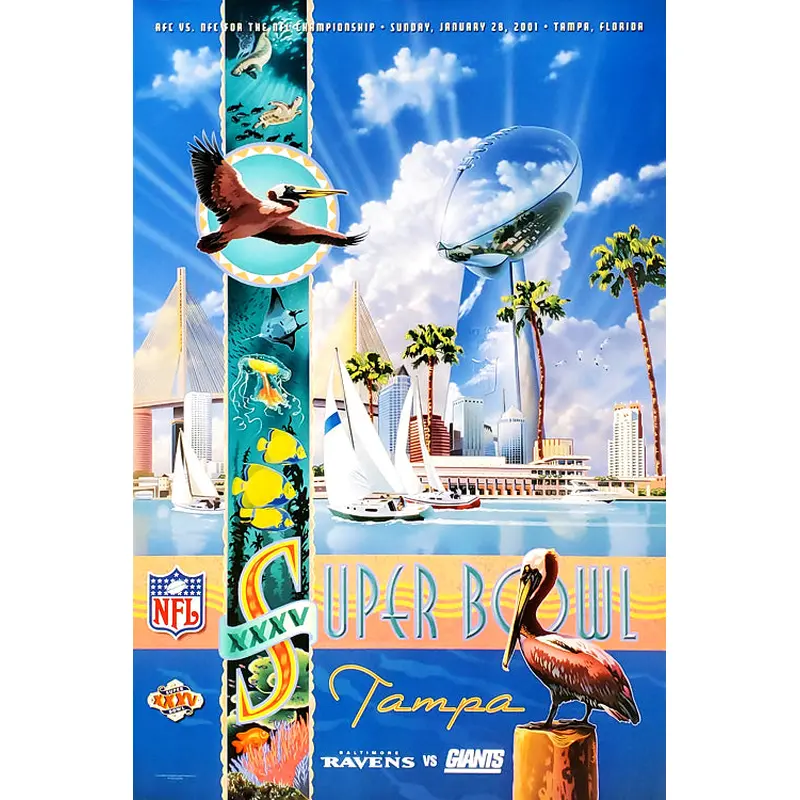 Super Bowl XXXV (2001) Official 24x36 Event Poster - Action Images