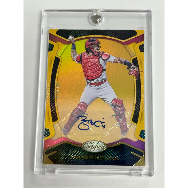 Yadier Molina 2021 Panini Certified Mirror Gold #3/10