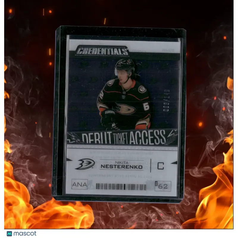 2023-24 Upper Deck Credentials Nikita Nesterenko Debut Ticket Clear Rookie