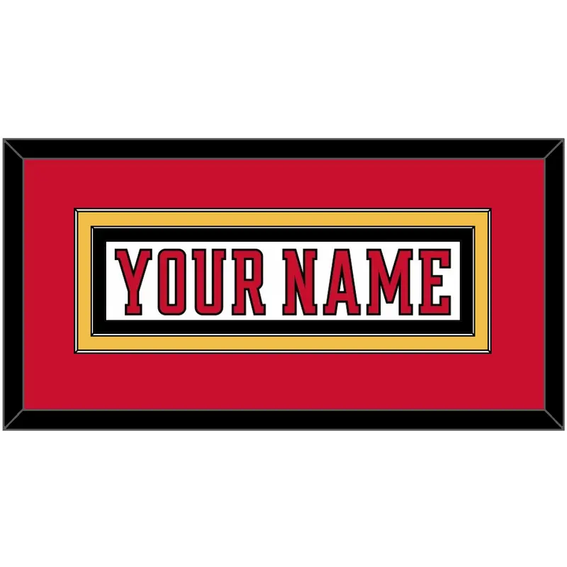 Calgary Nameplate - Road White (2017-2020) - Double Mat 2