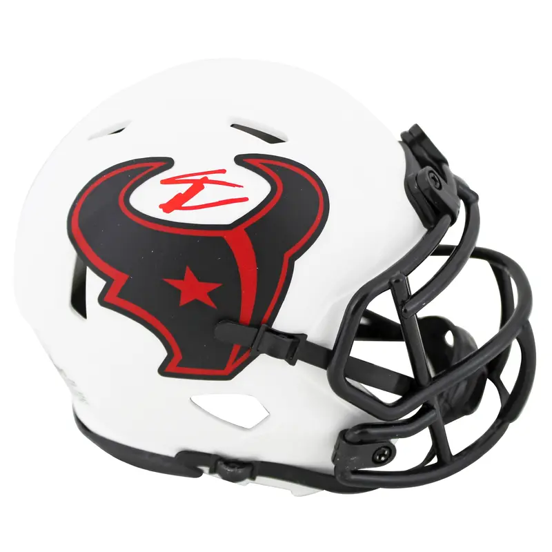 Texans Stefon Diggs Authentic Signed Lunar Speed Mini Helmet BAS Wit #2W053474