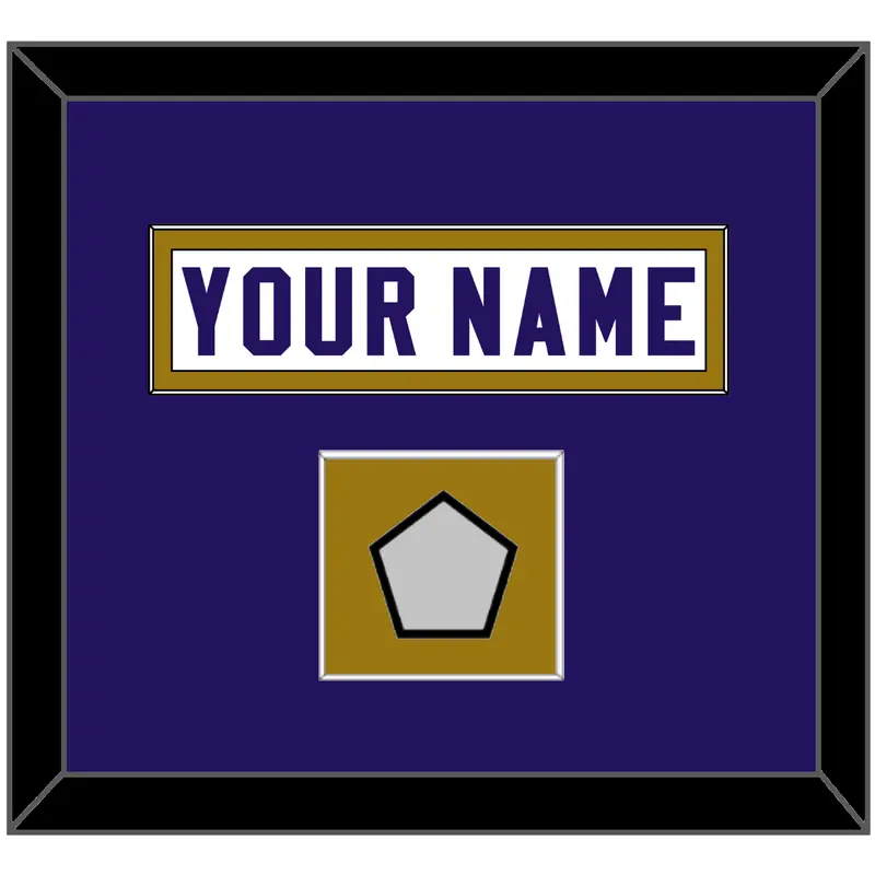 Baltimore Nameplate & Super Bowl Jersey Patch - Road White - Single Mat 1