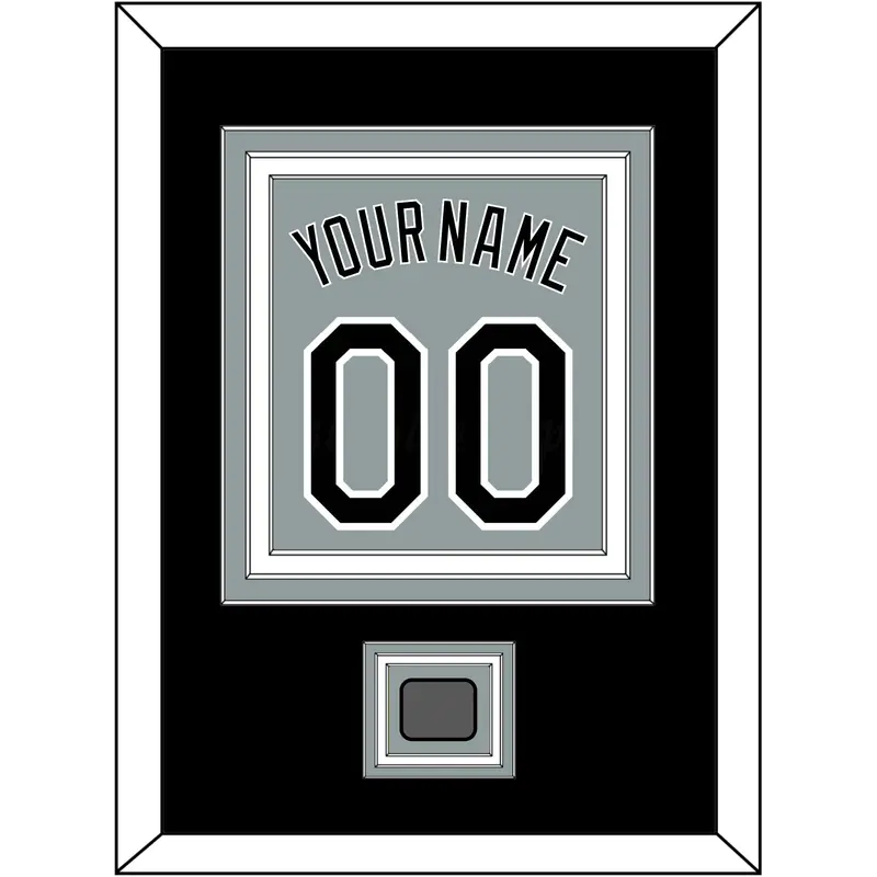 Chicago Name, Number & 2005 World Series Jersey Patch - Road Gray - Triple Mat 3