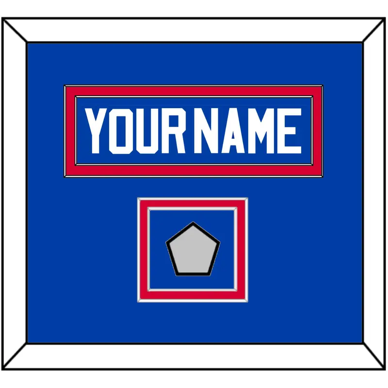 Detroit Name & Champions Patch - Road Blue (1981-1996) - Double Mat 2