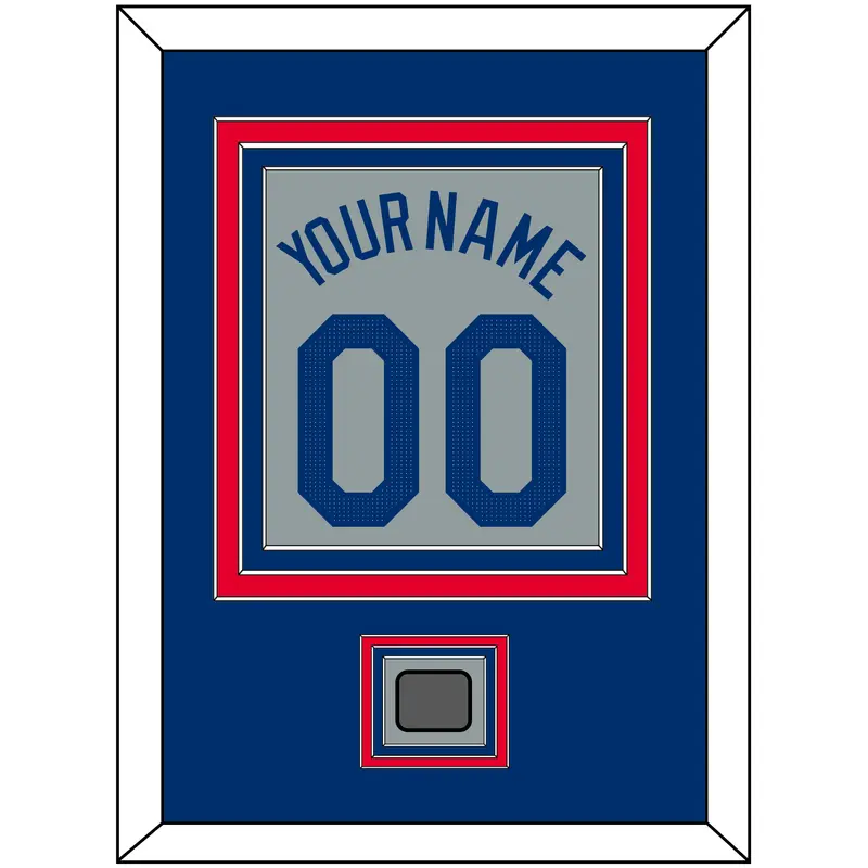 Los Angeles Name, Number & World Series Champions Patch - Road Gray - Triple Mat 2