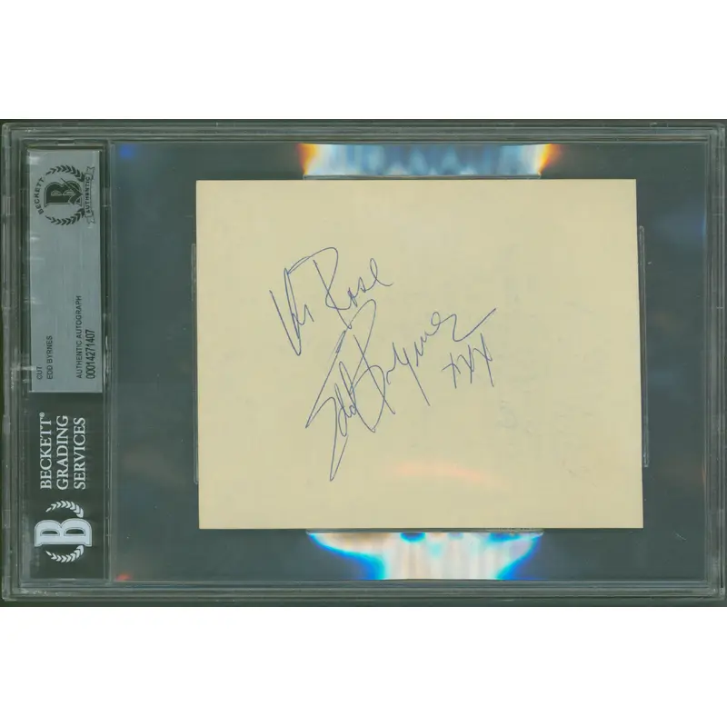 Edd Byrnes 77 Sunset Strip Authentic Signed 4.5 x 5.5 Cut Signature BAS Slabbed
