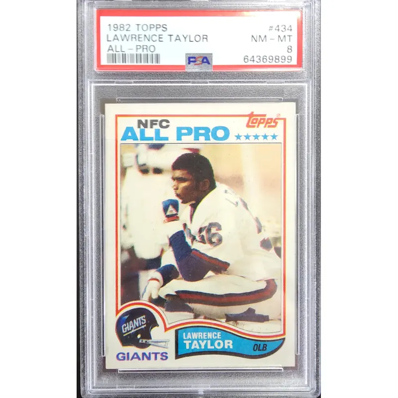 Lawrence Taylor 1982 Topps Rookie #434 PSA 8 Nm-Mint