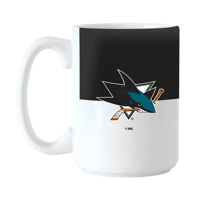 San Jose Sharks Color Block 15 oz Sublimated Mug
