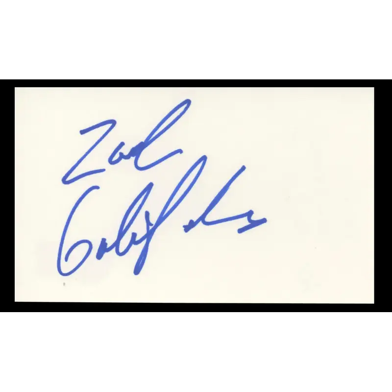 Zach Galifianakis The Hangover Authentic Signed 3x5 Index Card BAS #BT01212