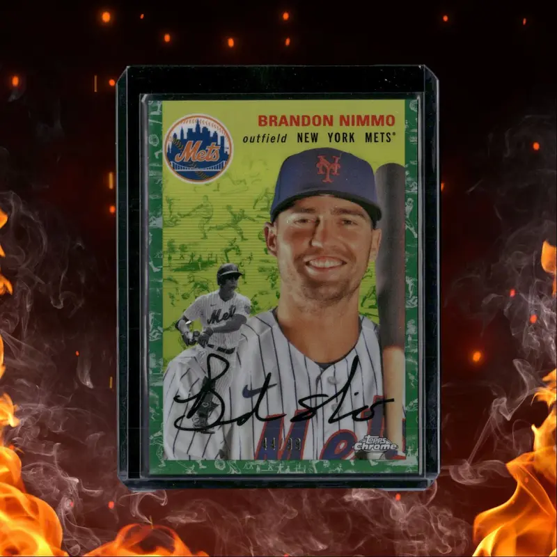 2023 Topps Chrome Platinum Brandon Nimmo Green 44/99 #382