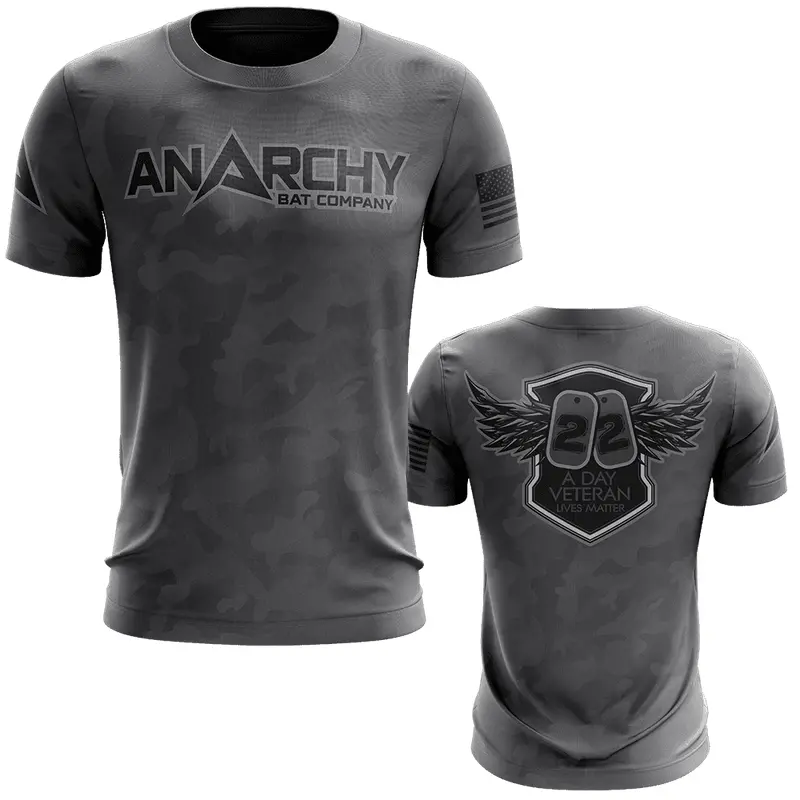 Anarchy Bat Company Short Sleeve Shirt - 22 A Day Veterans Lives Matter