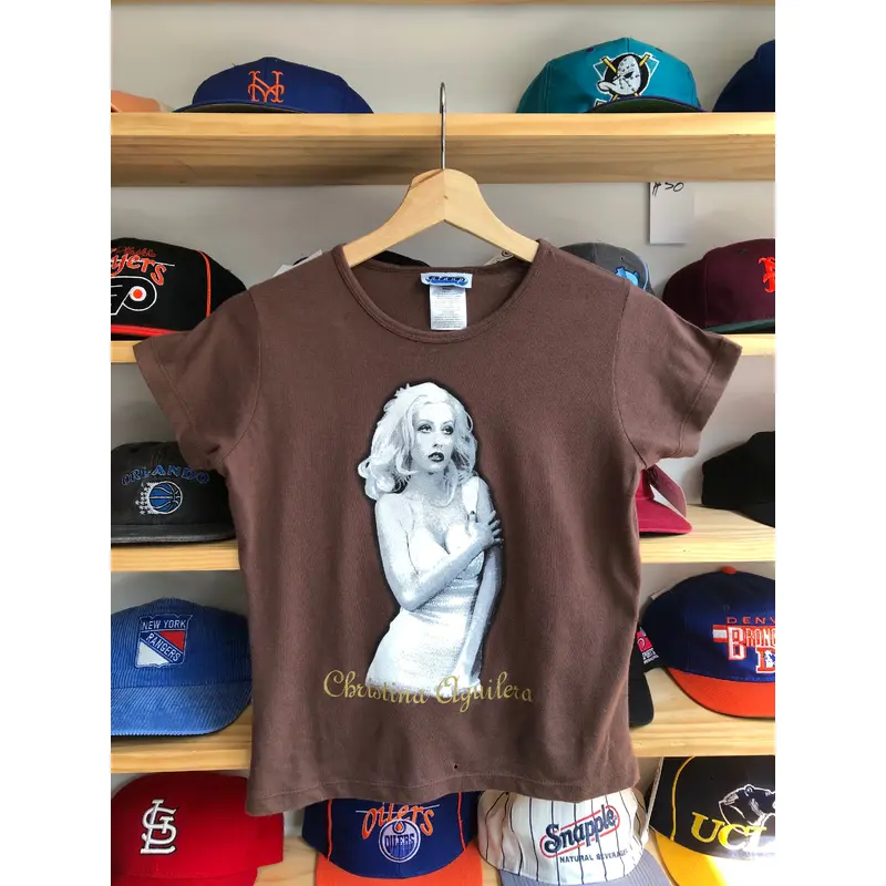 Vintage 2000s Christina Aguilera Tour Womens Baby Tee Size Small