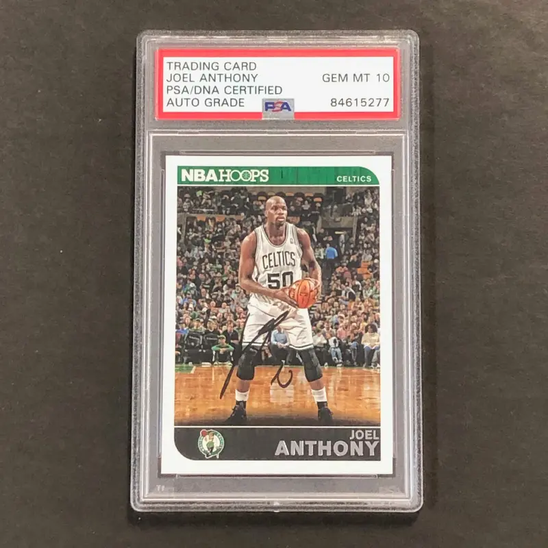 2014-15 NBA Hoops #241 Joel Anthony Signed Card AUTO 10 PSA Slabbed Celtics
