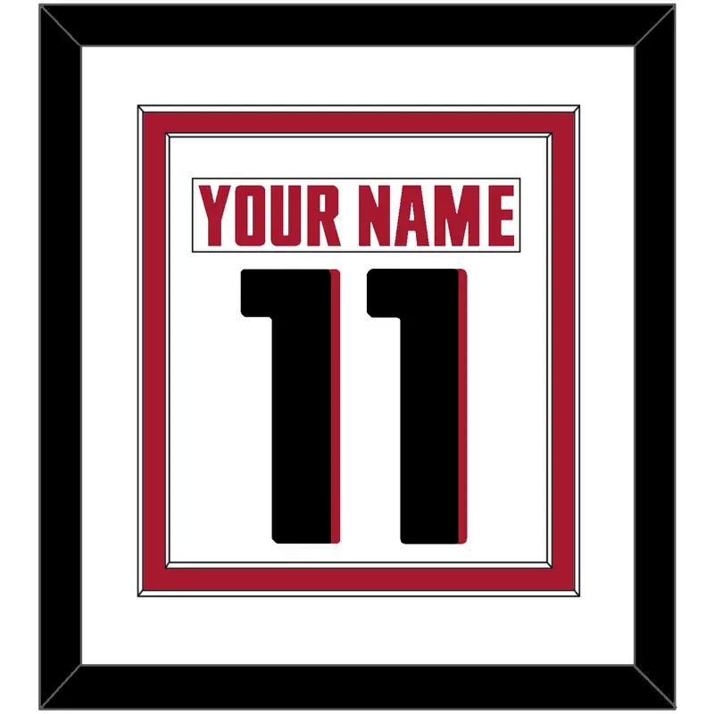 Atlanta Nameplate & Number (Back) Combined - Road White - Double Mat 1