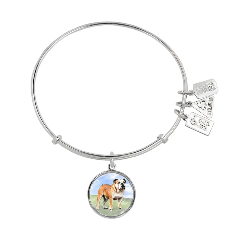 English Bulldog Charm Bangle