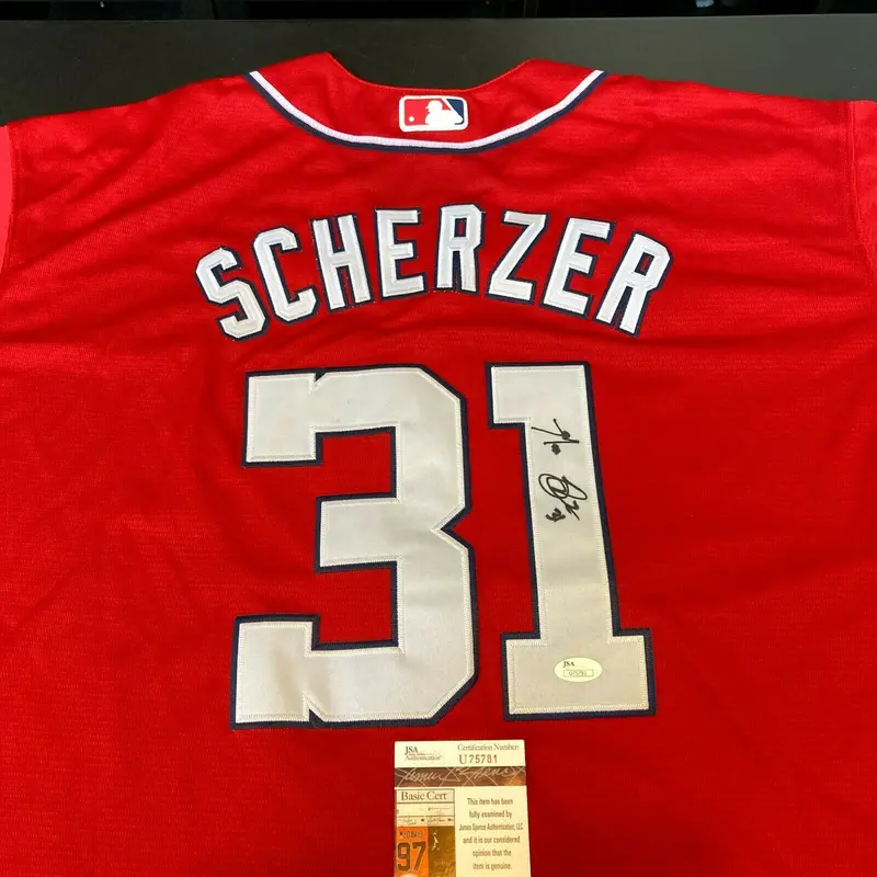 Max Scherzer Signed Authentic Washington Nationals Jersey With JSA COA