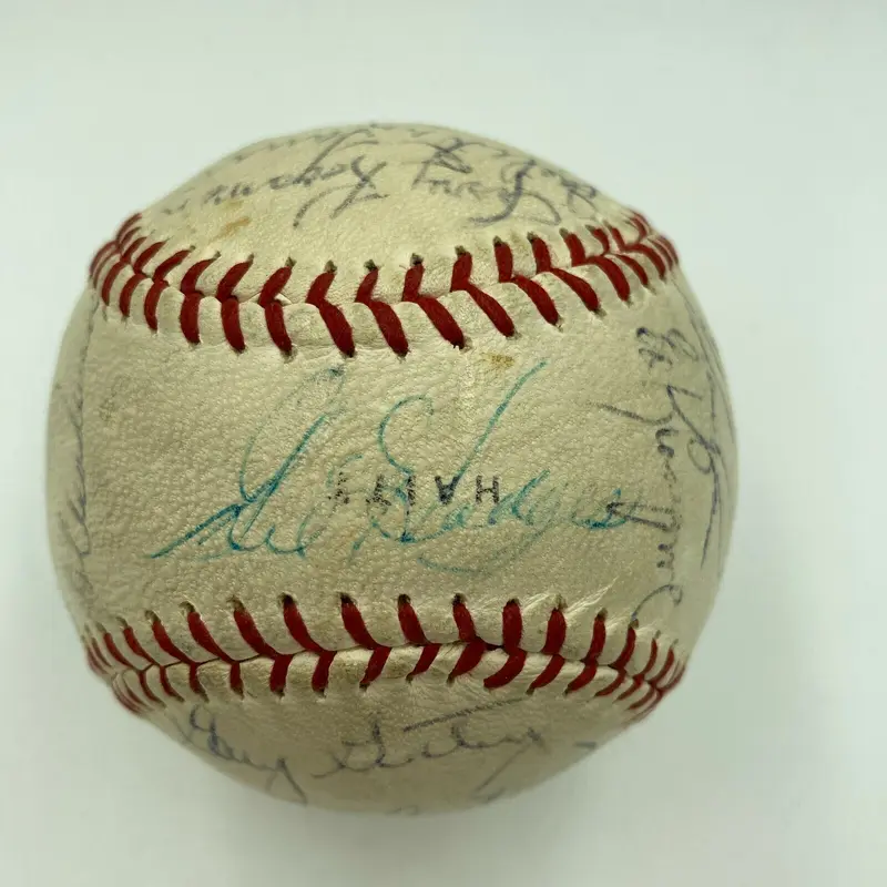 Vintage 1969 New York Mets WS Champs Team Signed Baseball Gil Hodges JSA COA