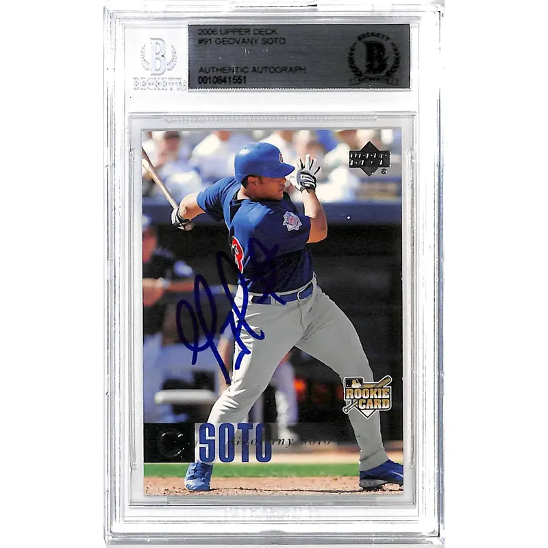 Cubs Geovany Soto Authentic Signed 2006 Upper Deck #91 RC Auto Card BAS Slabbed