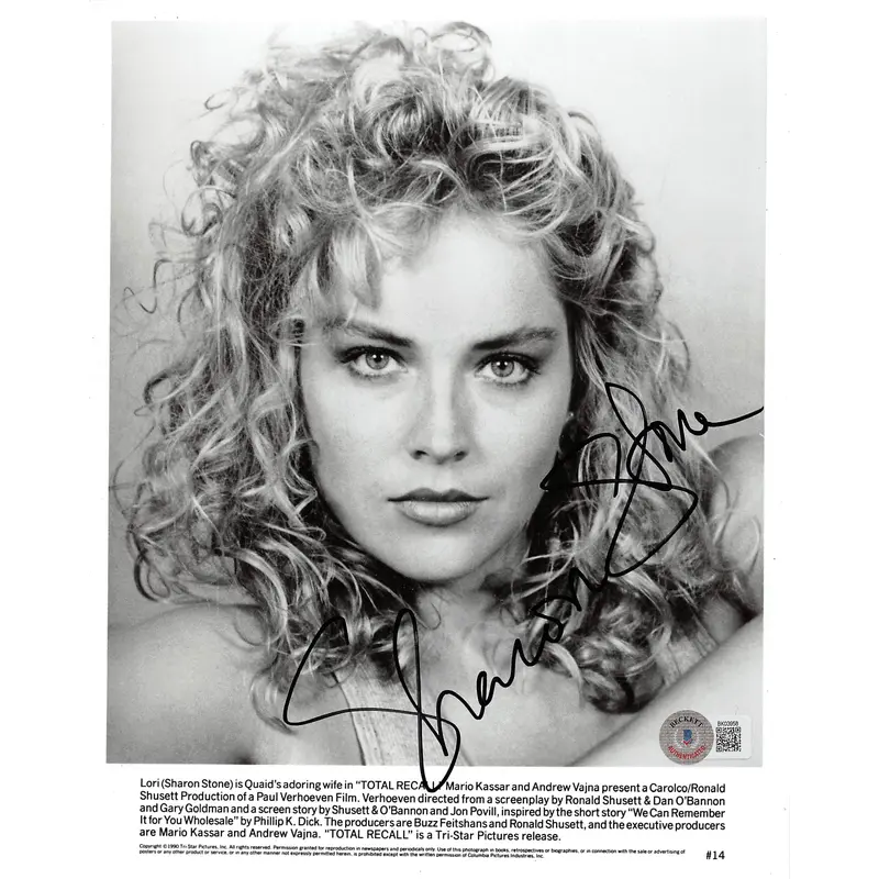 Sharon Stone Total Recall Authentic Signed 8x10 Photo Autographed BAS #BK03958