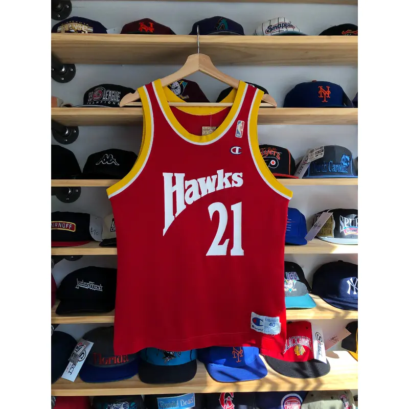 Vintage Atlanta Hawks Dominique Wilkins Champion Jersey 40 Medium