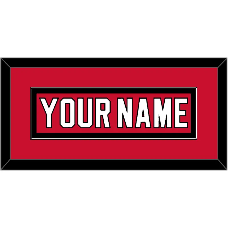 New Jersey Nameplate - Home Red (2007-2017) - Single Mat 2