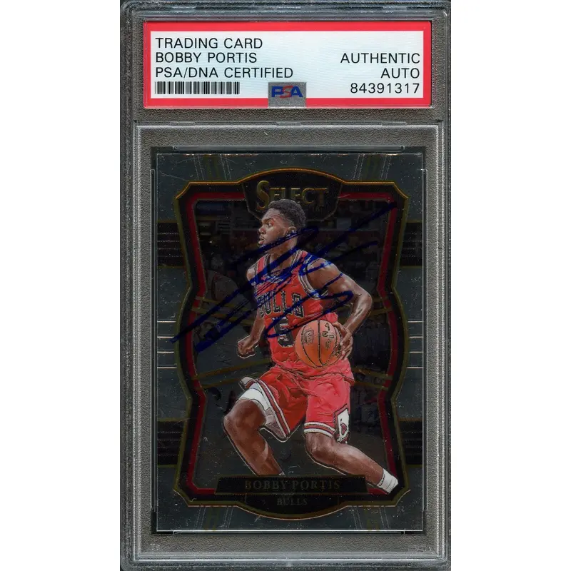 2017-18 Select Basketball #181 Bobby Portis Signed Card AUTO PSA Slabbed Bulls