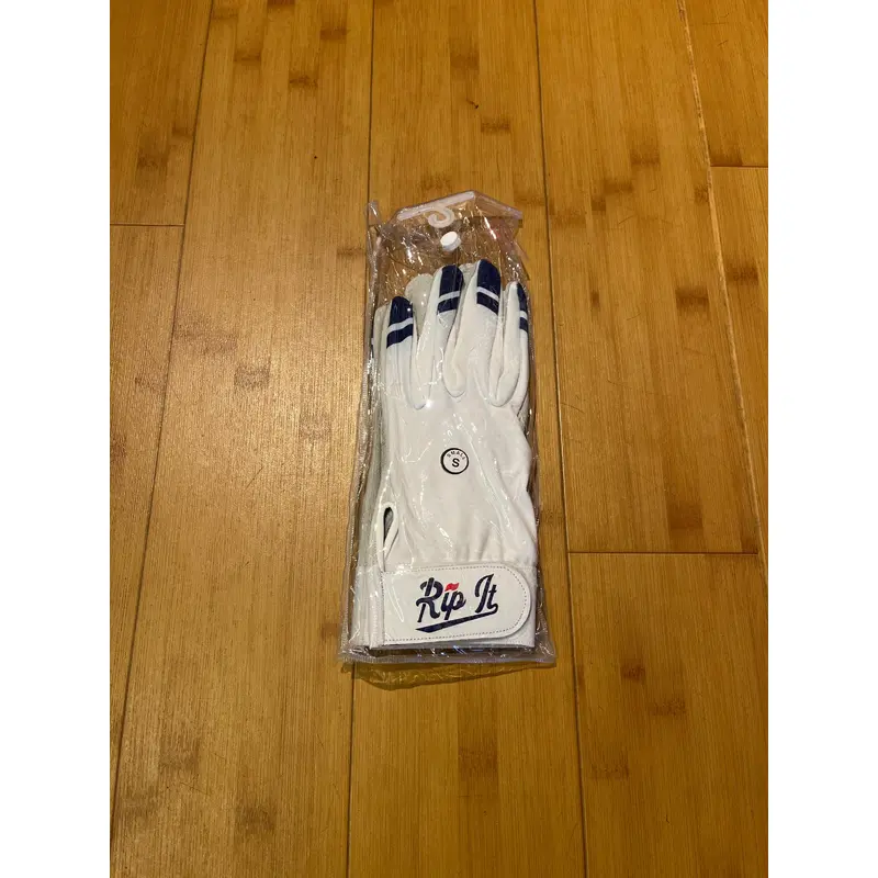 Rip It White Batting Youth Gloves