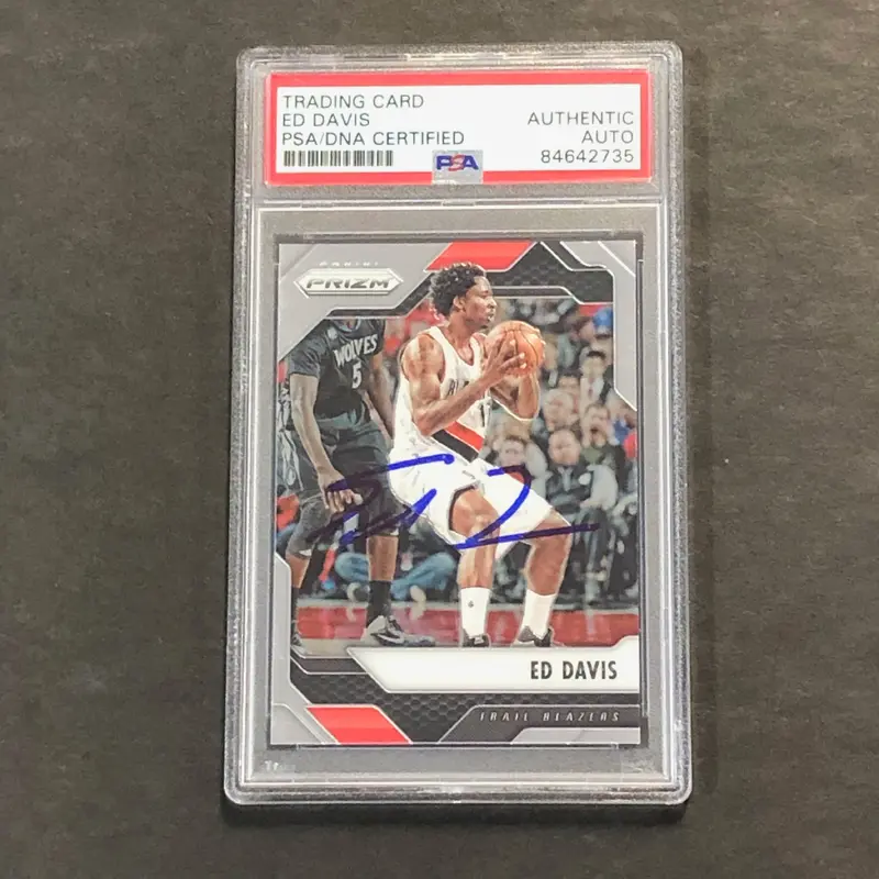 2015-16 Panini Prizm #280 Ed Davis Signed Card AUTO PSA Slabbed Trail Blazers