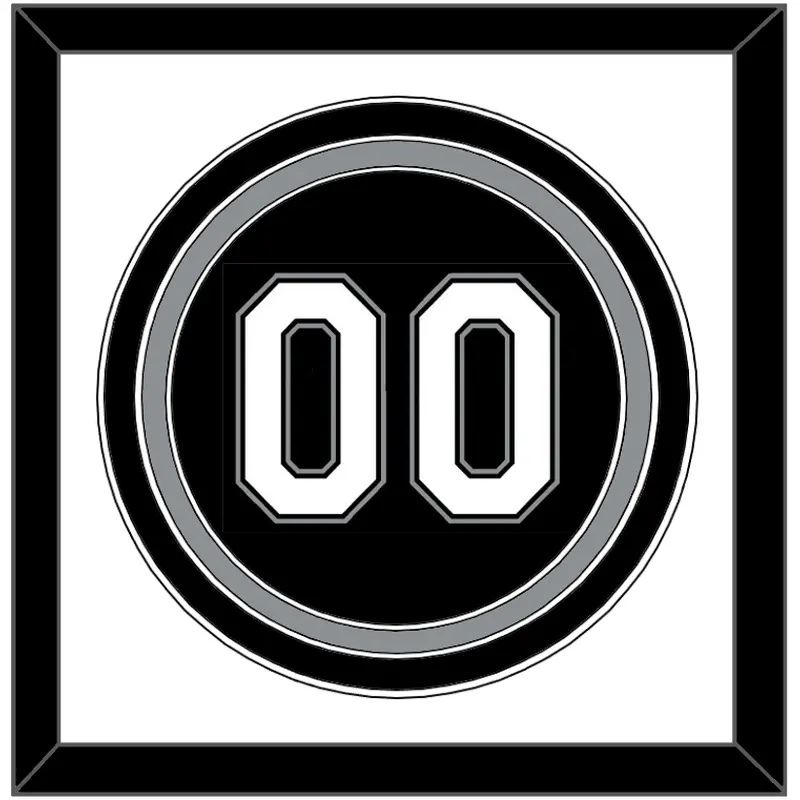 Chicago Number - Alternate Black - Triple Mat 1