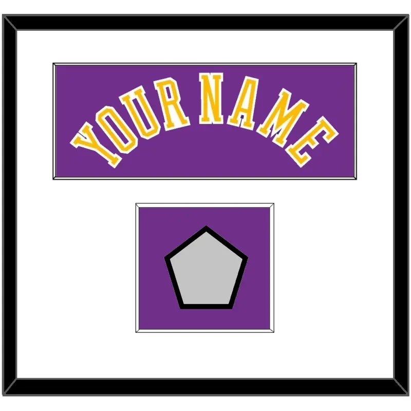 Los Angeles Name & Back To Back Champions Patch - Road Purple (1978-1997) - Single Mat 1