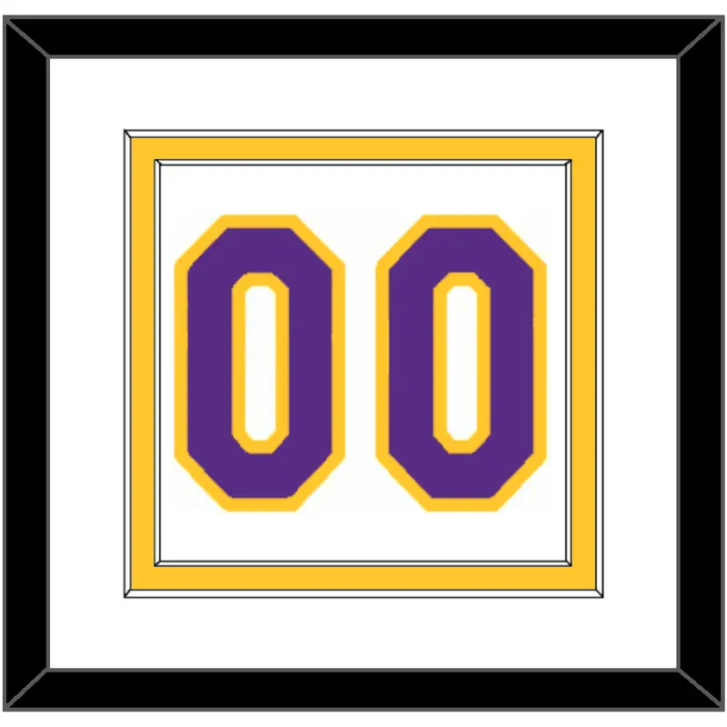 Los Angeles Number - Home White (2002-2018) - Double Mat 1