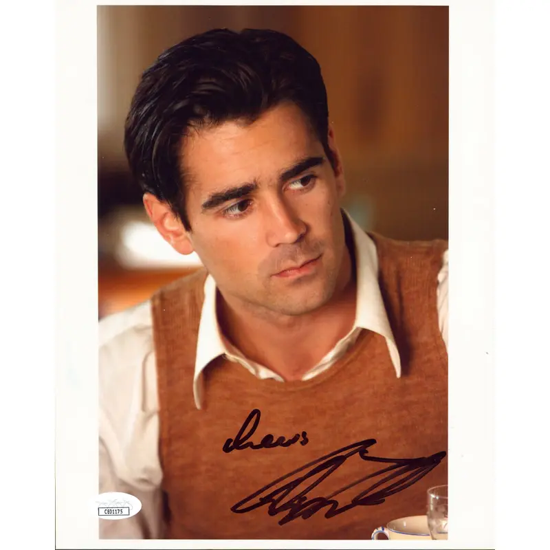 Colin Farrell Tigerland Cheers Authentic Signed 8x10 Vertical Photo JSA #CE01175