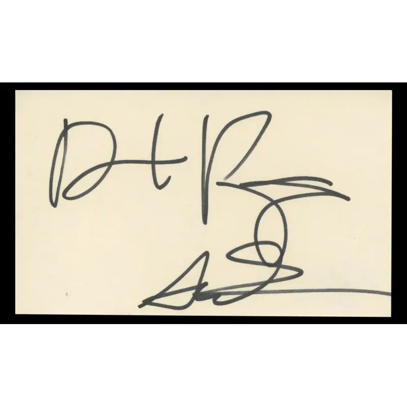 David Byrne Talking Heads Authentic Signed 3x5 Index Card BAS #BT01231