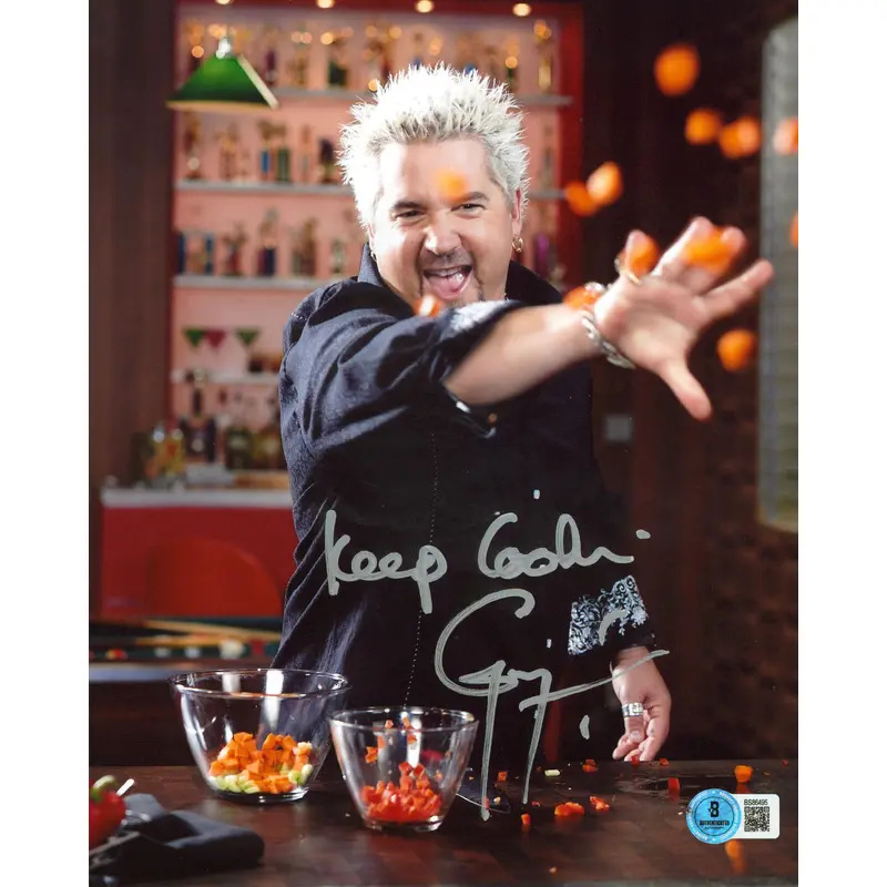 Guy Fieri Diners, Drive-Ins & Dives "Keep Cool" Signed 8x10 Photo BAS #BS86495