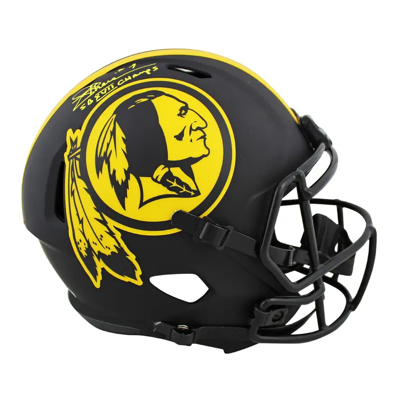 Redskins Joe Theismann "SB XVII Champs" Signed Eclipse F/S Speed Rep Helmet JSA